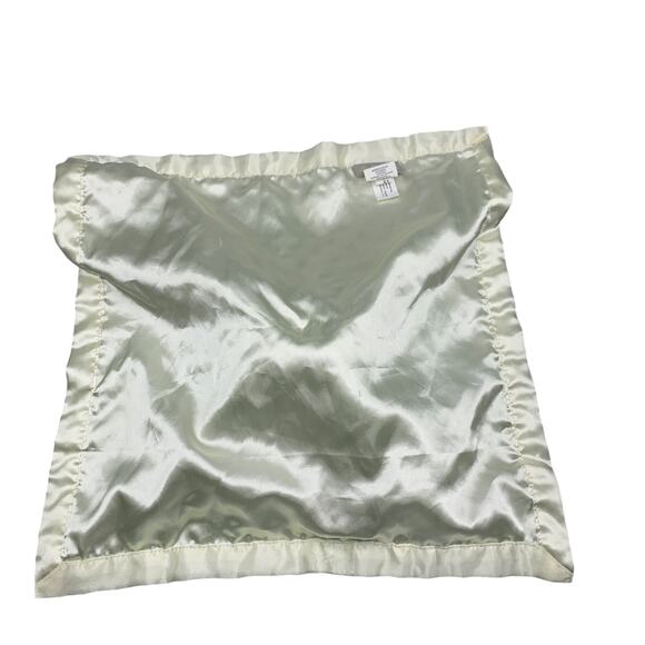 Blankets & Beyond Minky Dot Lovey Green White Bear Satin Trim Security 16" Baby - Picture 6 of 7